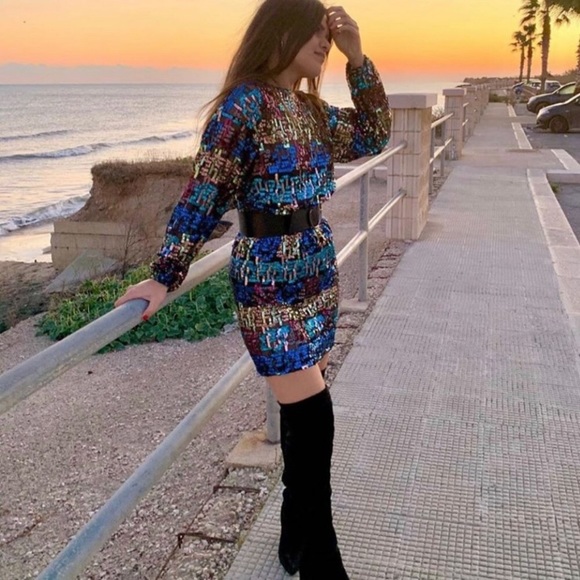 Zara Dresses & Skirts - Zara Sequin Dress w/out belt